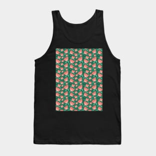 Green Spring Blossom Pattern Tank Top